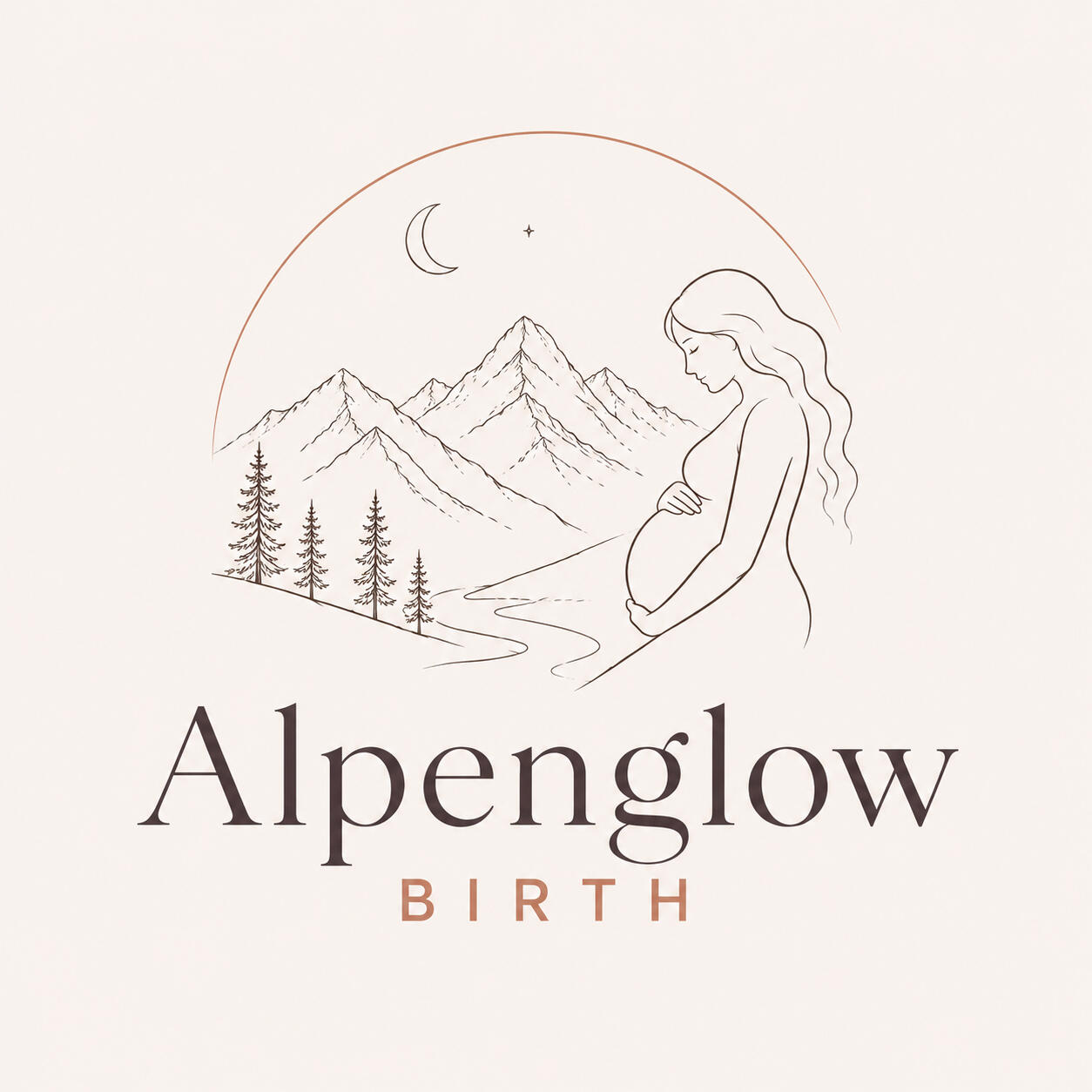 Alpenglow birth logo